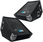 Grindhouse Speakers - GH10M-Pair - Pair of 10 Inch Passive Wedge Floor / Stage Monitors 300 Watts RMS each - PA/DJ Stage, Studio, Live Sound 10 Inch Monitor