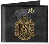 Buckle-Down mens Buckle-down Canvas Bifold - Harry Potter Wallet, Harry Potter, 4.0 x 3.5 US