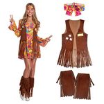 Morph, Short Hippie Costume Women, 70s Fancy Dress Women, 70s Costumes For Women, Womens Hippie Costume, Hippie Dresses, 60s Fancy Dress For Women Medium