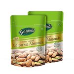 Happilo Natural Premium California Almonds 200g (Pack of 2)| Quality Badam Giri | High in Fiber & Boost Immunity | Real Nuts | Gluten Free