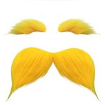 Self Adhesive Fake Mustache Set Fake Beard Material Novelty Mustaches for Costume and Halloween