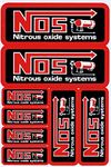 1 Sheet NOS N.O.S. Gas Red Sticker Motorsport Motocross Car Tuning Film 1 Sheet 270 mm x 180 mm Weatherproof or for Model Making