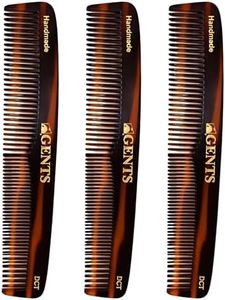 G.B.S 7 inch DCT All Purpose Tortoise Hair Combs. Dressing Combs Barber’s & Hairstylist Styling Combs Pack of 3