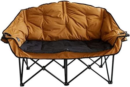 Kuma Outdoor Gear Bear Buddy/Double Chair with Carry Bag, Ultimate Portable Luxury Outdoor Double Camping Chair for Glamping, Sports & Outdoor Adventures (Sierra/Black)