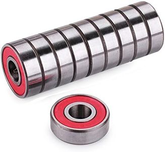 ABEC-9 Wheel Bearings, Precision 608 RS ABEC 9 Bearings for Scooters,Longboards and Skateboards (Red)