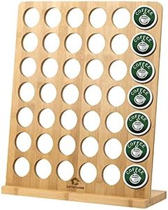 simesove Coffee Pod Holder Bamboo,Coffee K-Cups Pods Organizer,Coffee Display Rack 42 Pod Storage,Coffee Storage - K Cups Organizer for Counter Top Coffee Pod Holder (42 K-Cups)