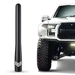 RONIN FACTORY Truck Radio Antenna for Ford F150 F250 F350 Super Duty Raptor Bronco Lightning Dodge RAM 1500 Accessories - Anti Theft - Carwash Safe - Short Antenna F150 (4 Inch)