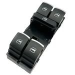 DEVMO Power Window Control Switch Front Left (Driver Side) 1K4959857B 7L6959857A Compatible with Golf Jetta Passat CC Polo Amarok Rabbit GTI R32 Caddy Touareg