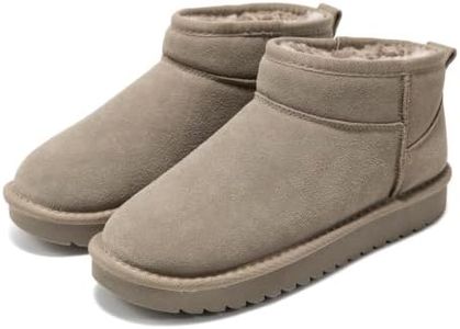 Project Cloud 100% Genuine Leather Ankle Boots for Women - Water Resistant with Memory Foam Insole Winter Boots for Women - Trending Shoes & Comfortable Women's Ankle Boots (Hippy, SAGESUEDE, 5.5)