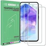 AOKUMA Tempered Glass for Samsung Galaxy A55 5G Screen Protector, [2 Pack] Premium Quality Guard Film, Case Friendly, Shatterproof, Shockproof, Scratchproof oilproof