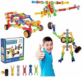 SHUNLAM Building Blocks for Kids STEM Toys for Boys and Girls Interlocking Playset for Age 3+ Educational Activities (110 PCS)