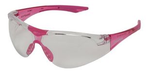 Champion 55604 Clear Shooting Glass with Pink Temples, Ballistic Grade