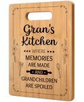 Gran Gifts from Grandchildren, Gran Birthday Gifts - Unique Handmade Bamboo Cutting Board, Gran Mothers Day Gifts, Gran Christmas Gifts, Kitchen Gifts for Gran, 28x21.5cm