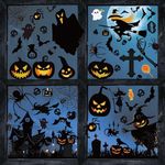 Halloween Window Stickers, Halloween Decorations, 9 Sheets Halloween Window Decorations, Double Sided Reusable Halloween Decals for Windows Window Cling Great for Haunted House Halloween Party