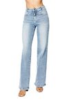 Judy Blue Women's High Waist Front Yoke Retro Wide Leg Jeans, Medium Blue, 18 Plus