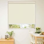Colornest 100% Blackout Roller Blinds for Windows 41 Inch W X 72 Inch L Roll-Up Shades Sun UV Protection for Home & Office, Beige| Heavy Duty in 38 MM Pole