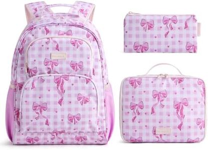 mommore Kids Backpack for Boys Girls School Backpack, Kindergarten Elementary Backpack with Lunch Box Travel Daypack