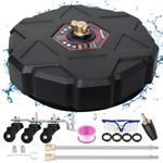 16" Pressure Washer Surface Cleaner,Selkie Power Washer Driveway Attachment with 2 Power Washer Extension Wands&4 Replacement Nozzles&360 Rotating Turbo Nozzle,4000 PSI