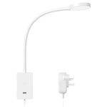 ENUOTEK Touch Dimmable LED Wall Reading Lamp for Bedroom, Wall Mounted Flexible Bedside Light with 5V2A USB Output Port, 4 Brightness Levels, 120° Wide Angle Neutral White Lighting 4000K