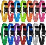 Puppy ID Collar - Identification Adjustable Collars for Newborn Dog Cat, Super Soft Nylon Safety Puppy Whelping Litter Collars for Newborn Pets (M)