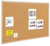 Bi-Office MC040012010 Basic Cork Board, Pine Wood Frame, 60 x 45 cm