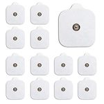 MED-FIT 12 self-Adhesive electrodes with 3.5mm Stud connectors, Sized 5cm x 5cm, Compatible with BEURER, SANITAS, and Most TENS Machines Available on Amazon