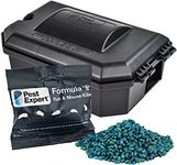 Pest Expert Formula B+ Advanced Rat Bait Killer Poison & Rat Bait Box – 1kg (10 x 100g) Professional Strength Single Feed Brodifacoum Grain & Rat Bait Box - Heavy Duty & Lockable