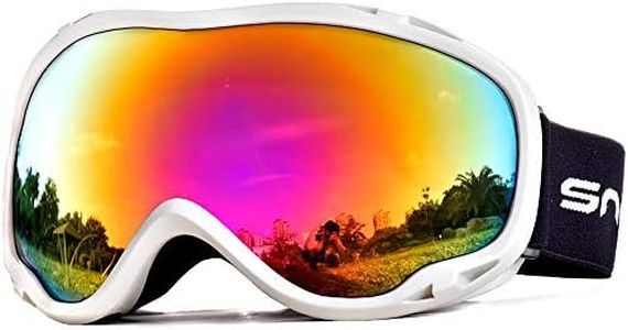 HUBO SPORTS OTG Ski Snowboard Goggles for Women Adult,Snow Goggles Women with UV Protection of Dual Lens with Anti Fog (WBPRed)