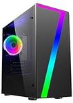 OCHW Seven RGB Ultra Fast Gaming PC Desktop Computer AMD Athlon 9600 Quad Core ATI Radeon HD R7 Graphics USB 3.0 120GB SSD 8GB DDR4 Wifi Windows 10 Pro