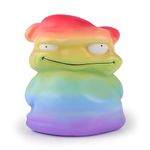 Anboor 9.8 inches Jumbo Squishies Rainbow Monster Toy Kawaii Gaint Soft Animal Toy Slow Rising Scented Squishys Stress Relief Squeeze Toy Kids Toys for Halloween BirthdayParty Décor