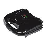 Amplesta Sandwich Maker 800W |Standard Size | Auto Temp Control| Smart LED Indicator |Heat Resistant Bakelite Body| Non-stick-BPA& PFOA Free|Black|1 year warranty| Regular Bread Size |800 Watt