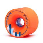 Orangatang Stimulus 70 mm 80a Freeride Longboard Skateboard Wheels w/Loaded Jehu V2 bearings (Orange, Set of 4)