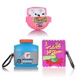 (3Pack) Case for Airpods 3rd Generation, BGAANM Silicone Airpods 3 Case Protective Cover with Cute Funny Skin Design, with Keychain (G+BUBB+Tak)