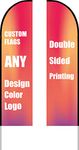 12FT 3.5M Custom Feather Flags Kit For Business With Pole & Ground Spike Double Sided Outside Banner Promotion