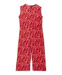 Uptownie Lite Girls Midi Keyhole Christmas Print Jumpsuit (Printed Red,7-8 Years)