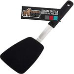 Gorilla Grip Nonstick Flexible Silicone Spatula, Nonporous, BPA Free, Heat Resistant, No Scratch Kitchen Cookware, Comfortable Soft Handle, Dishwasher Safe, Flip Burgers, Pancakes, 11.6 Inch, Black