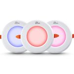 Murphy 7W 3-in-1 Round LED Conceal Panel Light Color Changing Light (Red/Blue/Pink, Pack of 20)