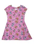 Nickelodeon Paw Patrol Little Girls All-Over Print Dress with Back Bow 5 Pink