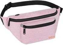 Fanny Packs for Men Women - Waist Bag Packs - Large Capacity Belt Bag for Travel Sports Running Hiking Large, Pink