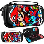 Koecya Carrying Case for Nintendo Switch/Switch OLED Travel Carry Cases for Kids Boys Teen Girls Cute Kawaii Design Aesthetic Portable Hard Shell Covers Pouch Storage Bag for Nintendo Accessories