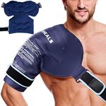 IGOHEALS Shoulder Ice Pack Wrap Rotator Cuff for Arm,Injuries Reusable Gel Heating Pack,Surgery Recovery,Pain Relief Hot Cold Therapy,Cold Compress Bag Left Right Shoulder Men Women-Soft Plush Lining