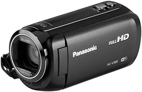 Panasonic HC-V380EG-K Full HD Camcorder (Full HD, 50x optischer Zoom, 28 mm Weitwinkel, optischer 5-Achsen Bildstabilisator Hybrid OIS+, WiFi) schwarz