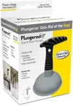 Plungeroo Sink Plunger, Powerful Mini Plunger with Short Handle, Easy-to-Use Small Unclogging Tool for Bathroom Drains, Shower, Bathtub, Toilet, RV and Kitchen Sink, Gray, (6.1 x 4.2 x 2.9 Inch)