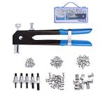 136pcs Rivet Nut Tool Kit Rivnut Tool Blind Nut Rivet Gun kit Wrench Threaded Insert Rivnut Nutsert M6/ M3/M4/M5/M8 Set for Furniture,Decration,Car,Trailer,Boat,and More