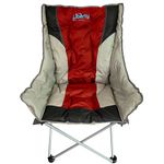 Comfort Chair with Fully Padded Fabric - Folding Camping Chair Designed for Extra Comfort - Fishing Chair Supports 110 kg - Ideal Outdoor Chair for Beach, Garden, or Just to Relax (Red)