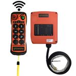 6-Button 12-24V Industrial Wireless Crane Remote Control Radio Controller Transmitter and Receiver Overhead Bridge Crane Electric Hoist