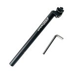 UPANBIKE 13.8inch (350mm) Bike Bicycle Alluminium Alloy Seat Post with Micro Adjust Clamp (φ27.2mm)