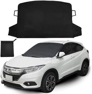 BlueStars Windshield Cover for Ice and Snow | Heavy Duty 600D Oxford Fabric | Waterproof Frost Cover for Winter for Cars, SUVs, Trucks | Winter Car Accessories | Large (73"x42")