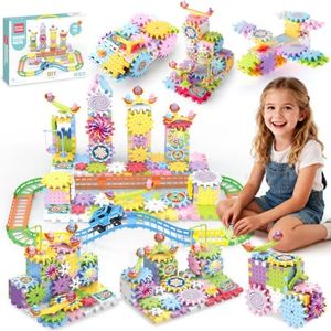 DIYBee 165 Pcs Electric Gear Building Blocks Set for Kids 4-8