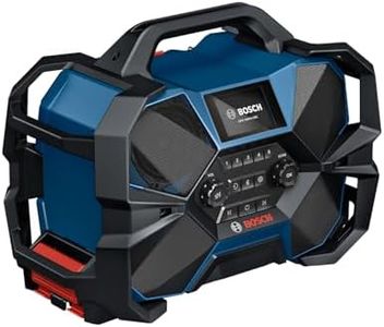 Bosch Professional 18V/12V System de Bosch Radio électrique sans fil GPB 18VH-6 SRC (chargeur Intool 18V/12V, ouvre-bouteille, 2 piles AAA, film protection de l'écran, sans batterie/chargeur)